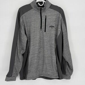 Callaway Golf Quarter Zip Pullover Mens Large Gray Performance